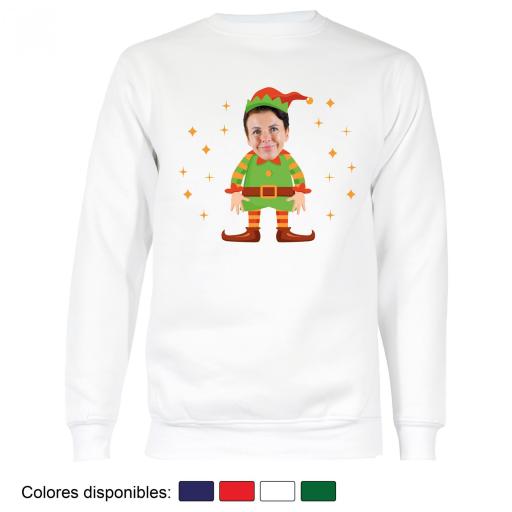 1 Sudadera Navidad Cuerpo de Elfo con Cara Real [3]