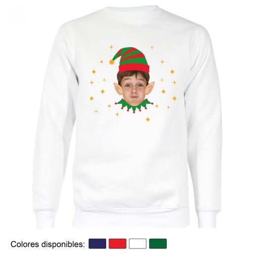 1 Sudadera Navidad Elfo con Cara Real [3]