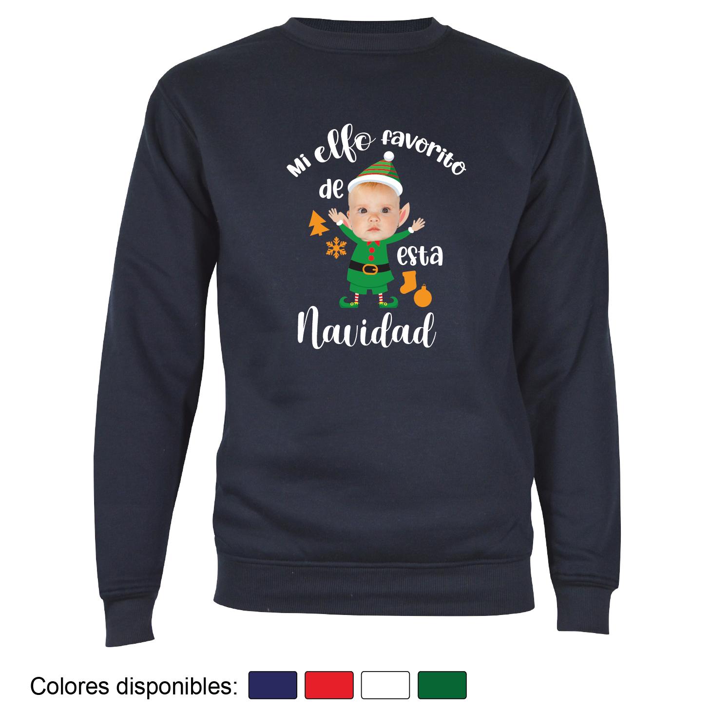 1 Sudadera Navidad Mi Elfo Favorito con Foto