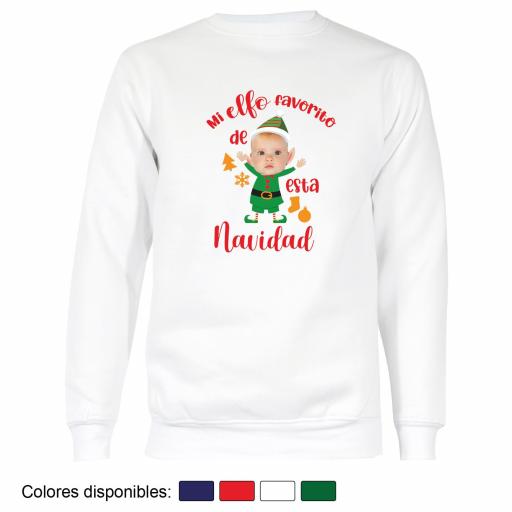 1 Sudadera Navidad Mi Elfo Favorito con Foto [2]