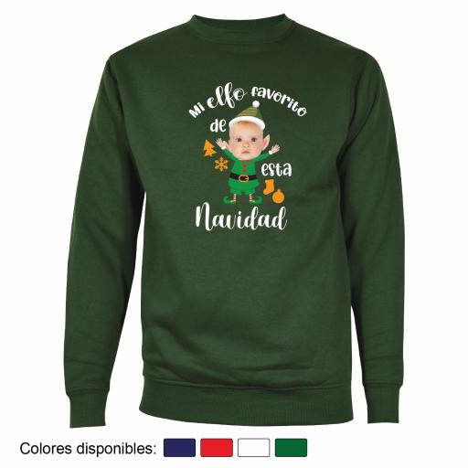 1 Sudadera Navidad Mi Elfo Favorito con Foto [3]