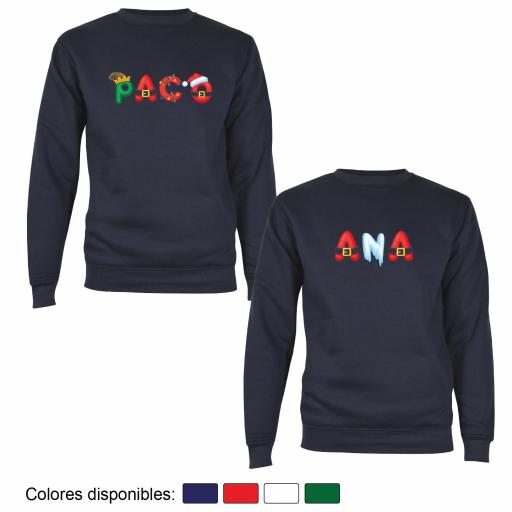 2 Sudaderas Navidad Nombres Estilo Navideño 2 [2]