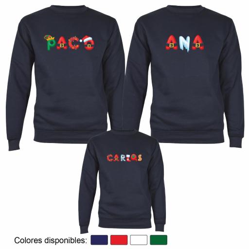 3 Sudaderas Navidad Nombres Estilo Navideño 2 [1]