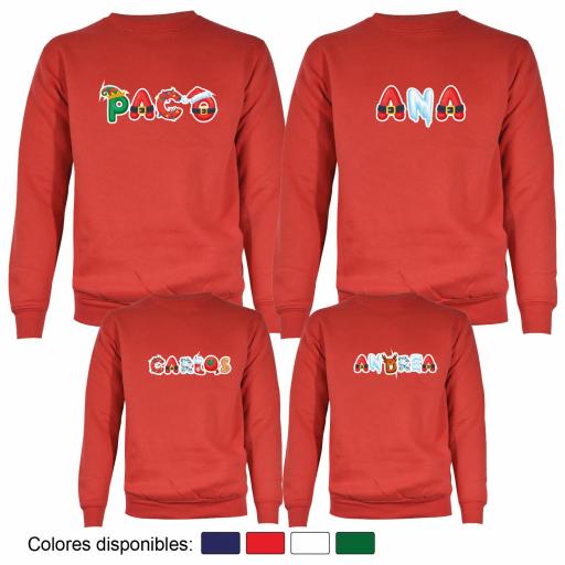 4 Sudaderas Navidad Nombres Estilo Navideño 2 [3]