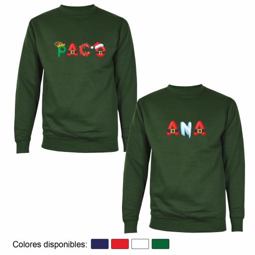 2 Sudaderas Navidad Nombres Estilo Navideño 2 [1]