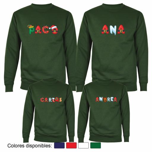 4 Sudaderas Navidad Nombres Estilo Navideño 2 [1]