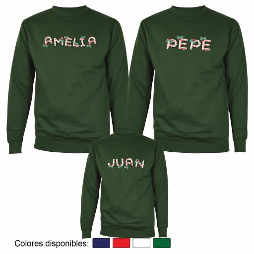 3 Sudaderas Navidad Nombres Estilo Navideño