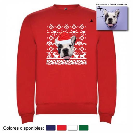 Sudadera Personalizada con Tu Mascota Navidad