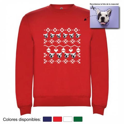 Sudadera Personalizada con Tu Mascota Navidad