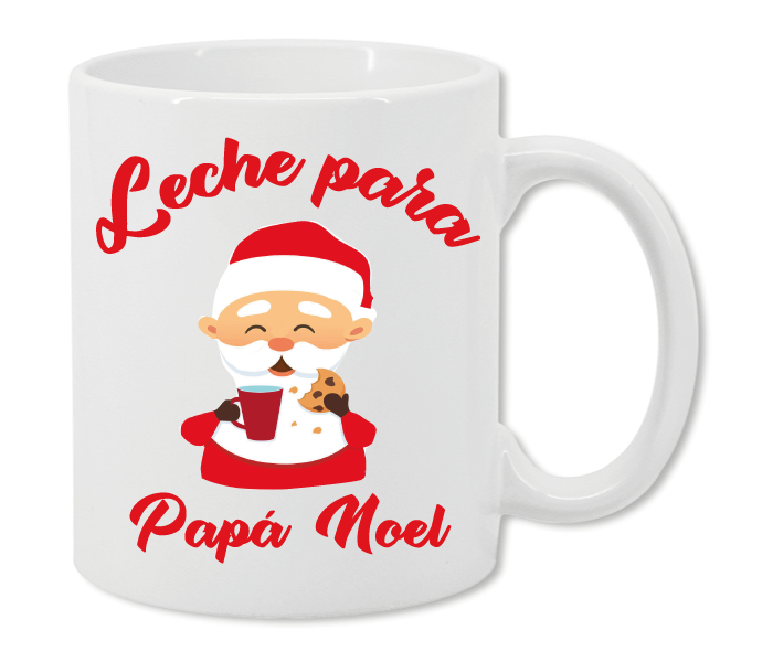 Taza Feliz Leche para Papa Noel