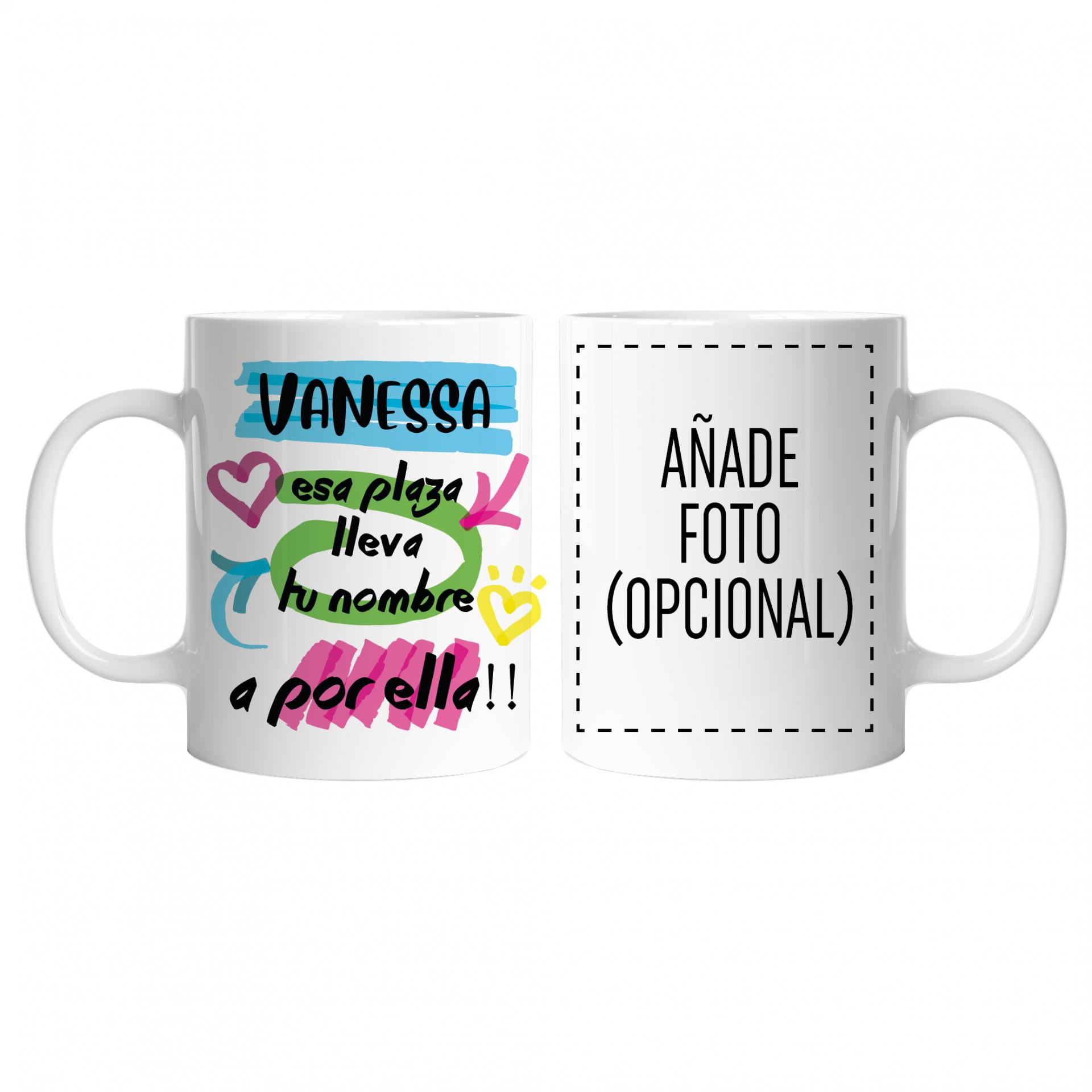 Taza plaza opositor personalizada con nombre