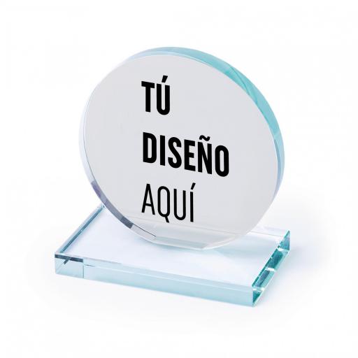 Trofeo - Placa de cristal Personalizada Redonda [1]