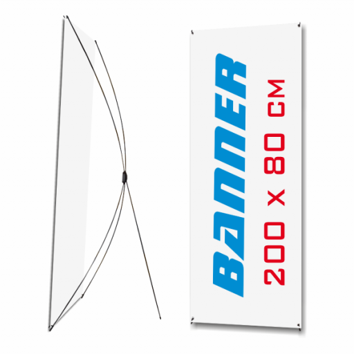 X-Banner 200x80cm con gráfica y funda de tela