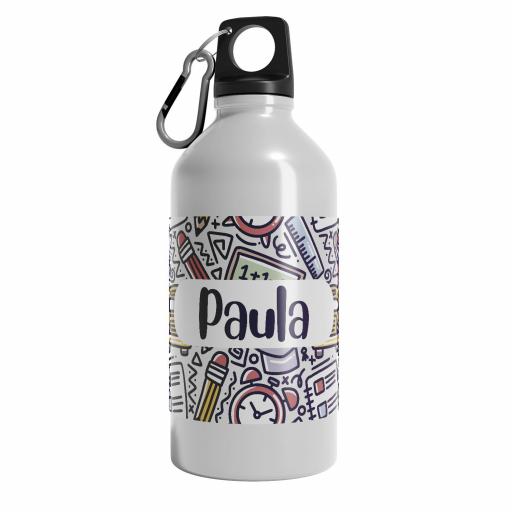 Botella agua personalizada Dibujos Colegio