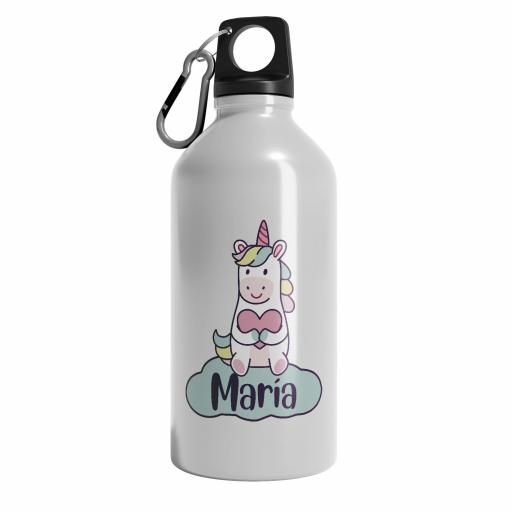 Botella agua personalizada Unicornio