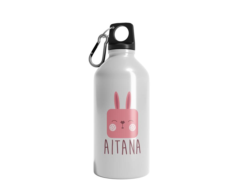 Botella agua personalizada Nombre y Conejo: 13,50 €