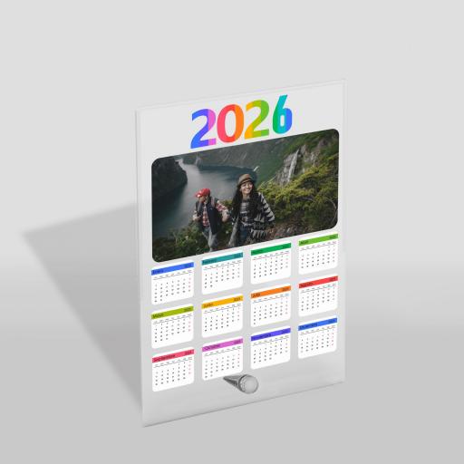 Metacrilato Personalizado Foto con Calendario 2026
