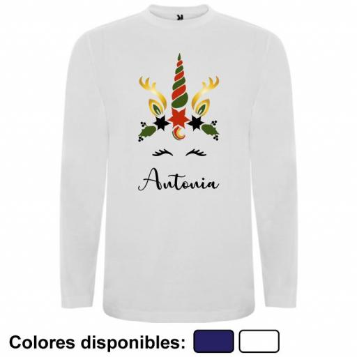 Camiseta Unicornio Navidad con Nombre [1]
