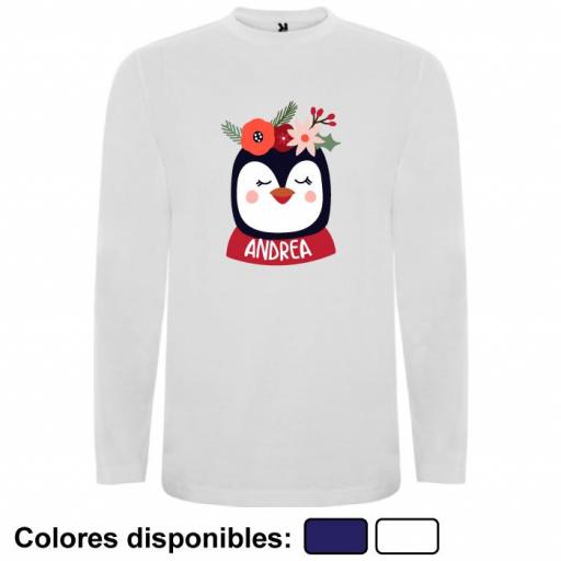 Camiseta Navidad Pingüino con Nombre [1]