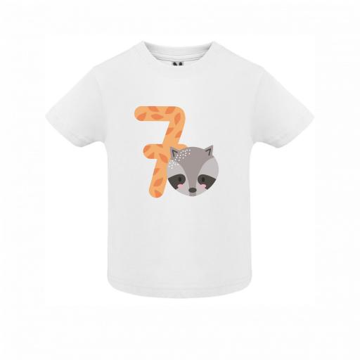 Camiseta Infantil Personalizada Cumpleaños Animalitos