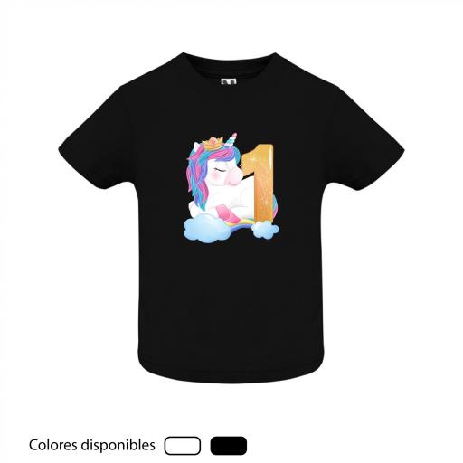 Camiseta Infantil Personalizada Cumpleaños Unicornio [1]
