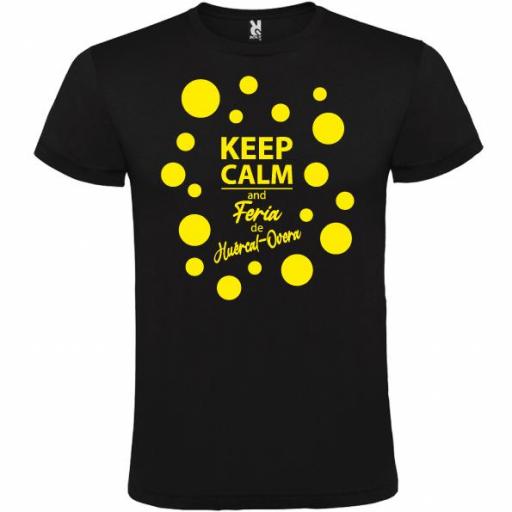 Camiseta Negra Keep Calm And Feria de Huércal-Overa