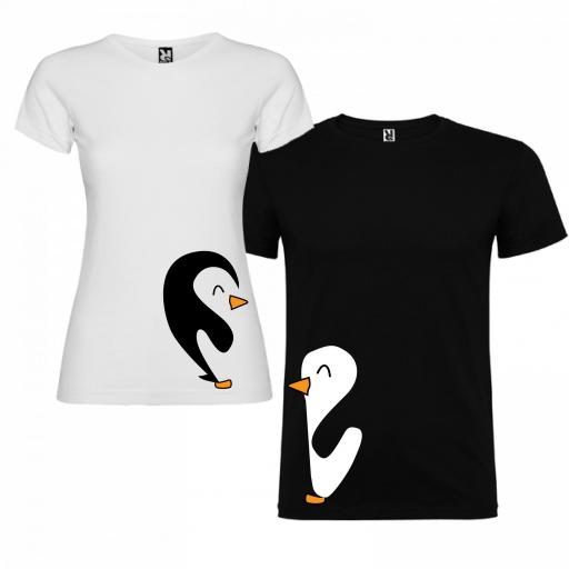 2 Camisetas Pareja Pingüinos
