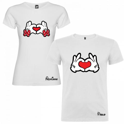 2 Camisetas Miki Mini Enamorados
