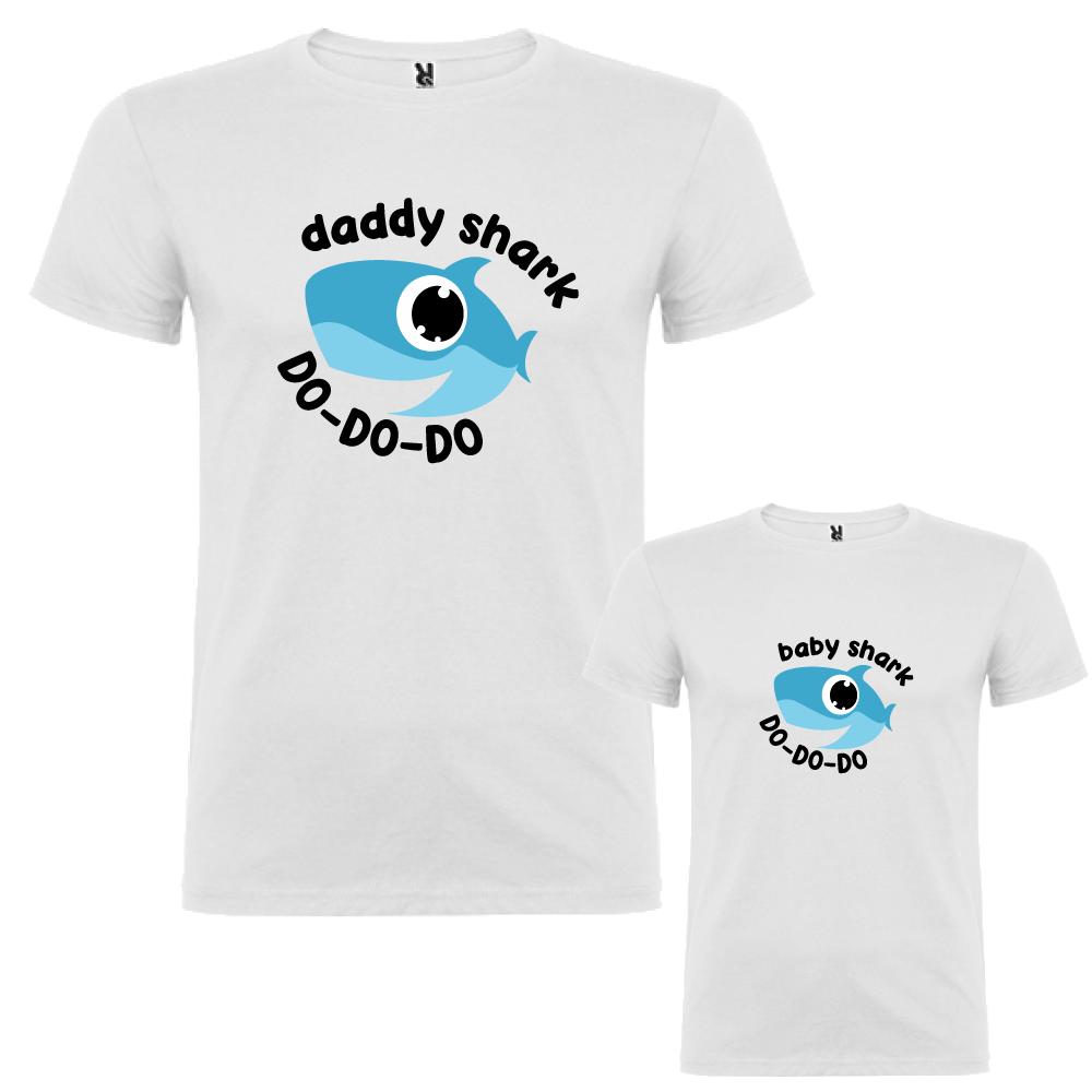 2 Camisetas Baby Shark y Daddy Shark (Padre e Hijo)