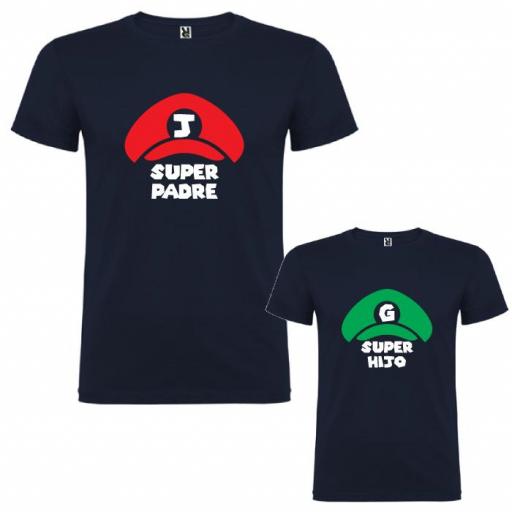 2 Camisetas Gorro Mario y Luigi (Padre e Hijo)