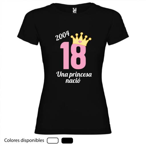 Camiseta Personalizada Cumpleaños Una Princesa nació... [1]