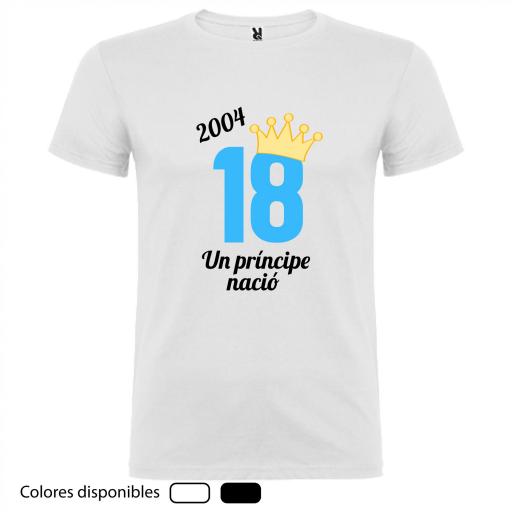 Camiseta Personalizada Cumpleaños Un Príncipe nació...