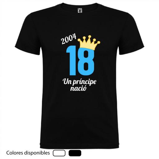 Camiseta Personalizada Cumpleaños Un Príncipe nació... [1]