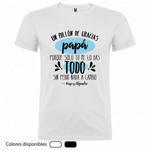 Camiseta Personalizada Un Millón de Gracias Papá [0]