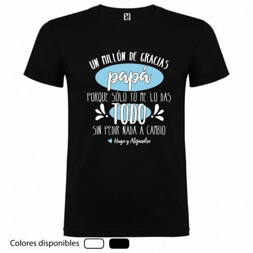 Camiseta Personalizada Un Millón de Gracias Papá [1]