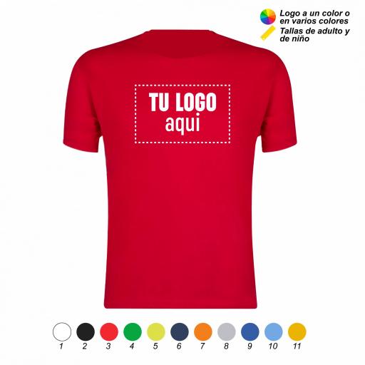 Pack 25 Camisetas Algodón con Logo - Impresión Grande [1]