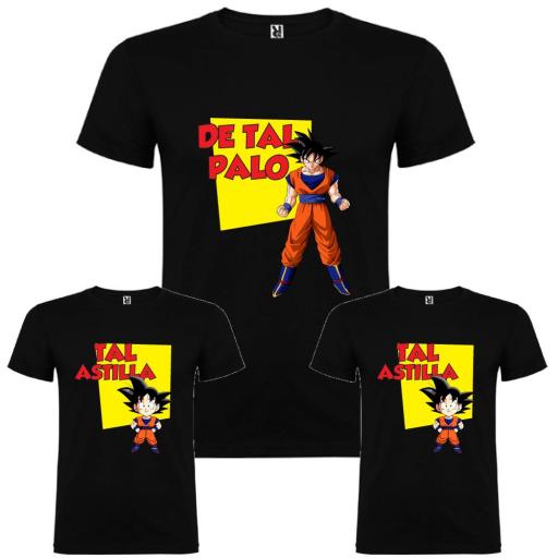 3 Camisetas Goku  (Padre e Hijos)
