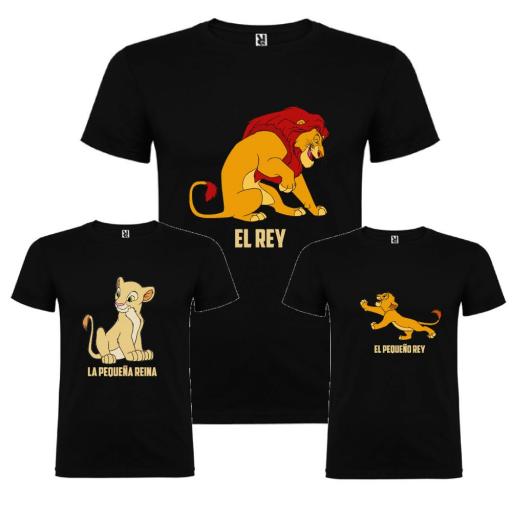 3 Camisetas Rey León (Padre e Hijos)
