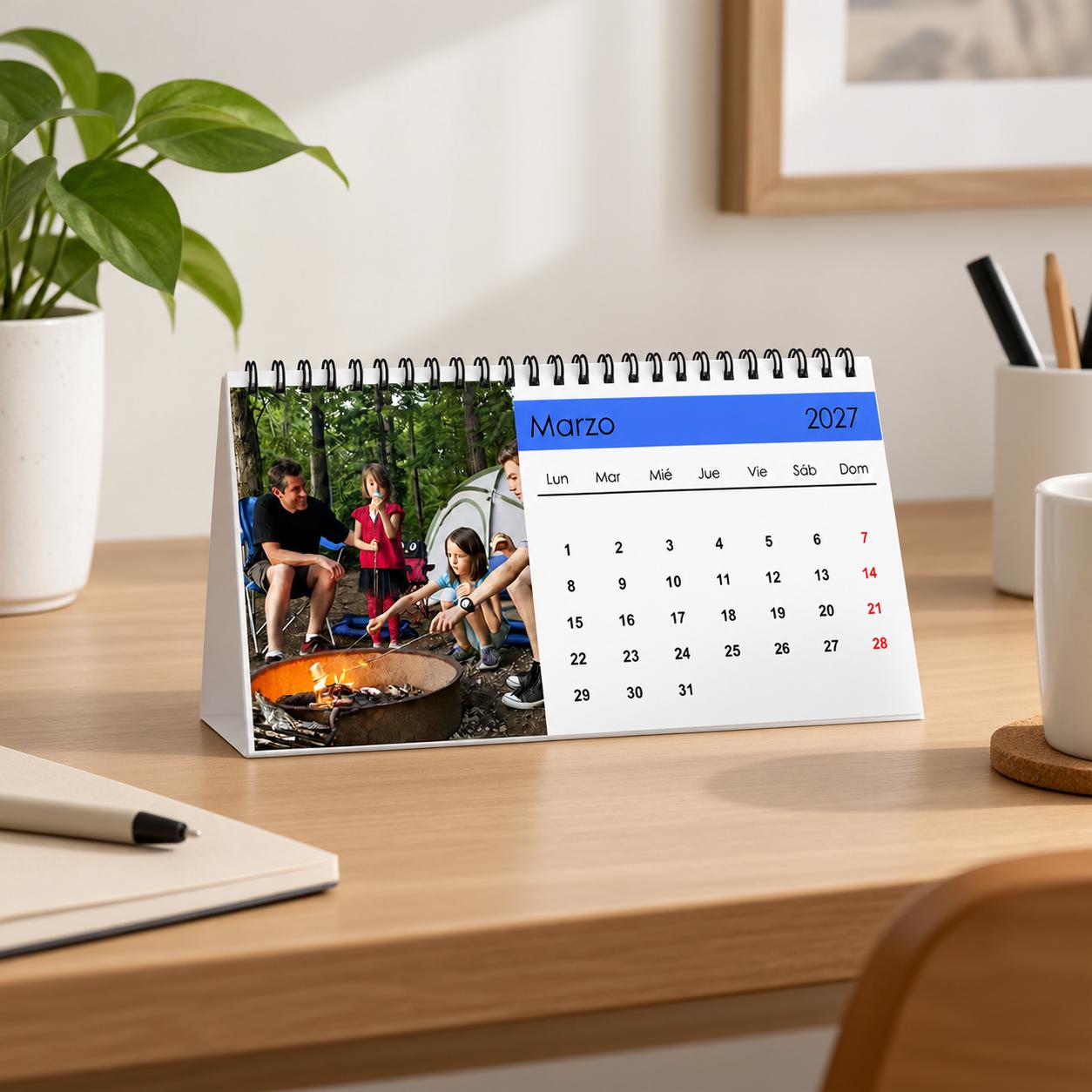 Calendario de Mesa Personalizado con Fotos 2027