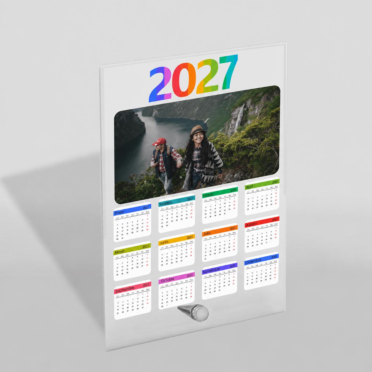 Metacrilato Personalizado con Foto con Calendario 2027