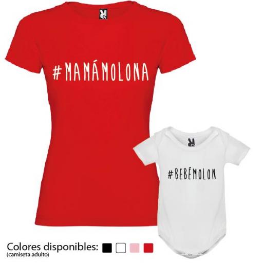 Camiseta Madre + Body #mamámolona #bebémolón [2]