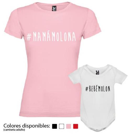 Camiseta Madre + Body #mamámolona #bebémolón [0]