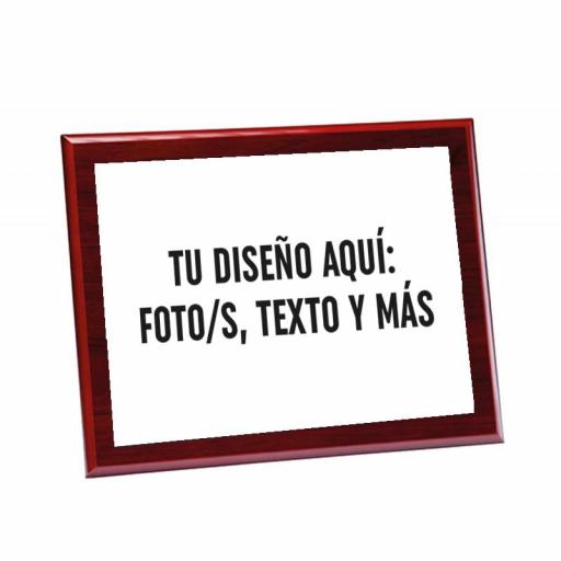 Placa Conmemorativa de Madera con Chapa Personalizable [2]
