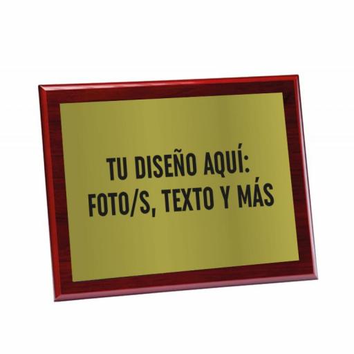 Placa Conmemorativa de Madera con Chapa Personalizable [1]