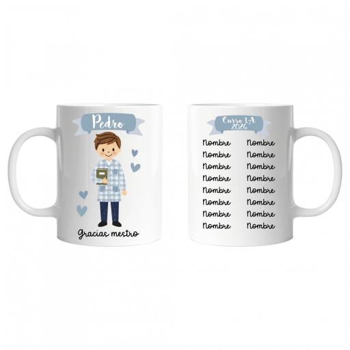 Taza Personalizada Maestro Dibujo con nombres de alumnos [0]