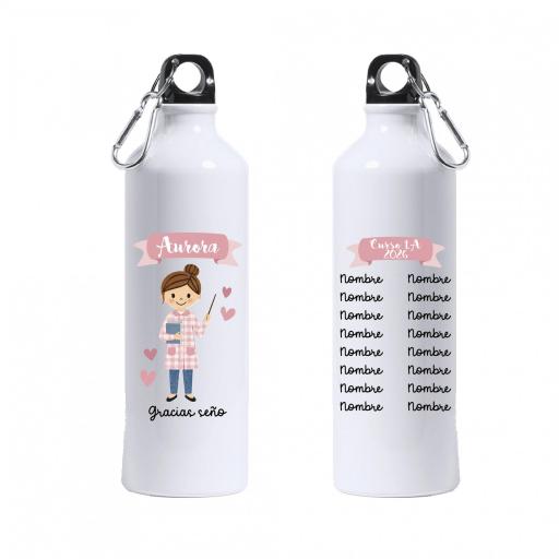 Botella Personalizada Maestra Dibujo con nombres de alumnos [0]