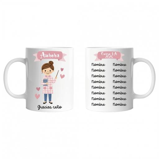 Taza Personalizada Maestra Dibujo con nombres de alumnos [0]