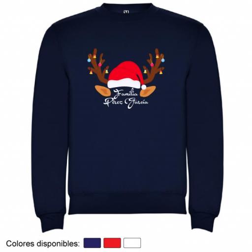 1 Sudadera Familia Navidad Reno con Gorro [2]