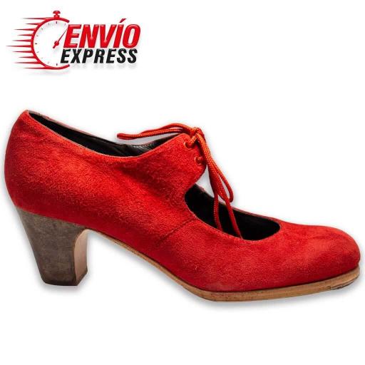 Calzado Flamenco Claque Ante Rojo [1]