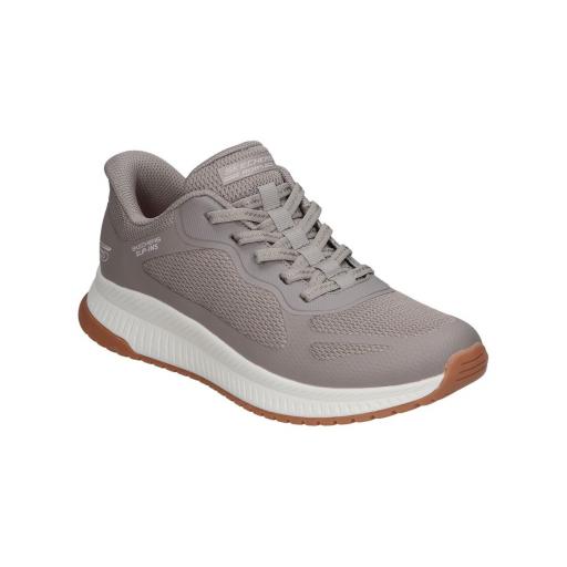 Zapatillas para mujer BOBS SQUAD color taupe de slip-ins SKECHERS 117624-tpe [1]